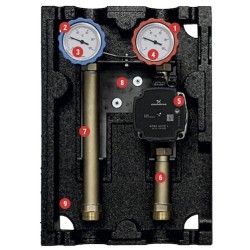 Dwudrogowa Grupa Pompowa do C.O. z Pompą GRUNDFOS UPM3 AUTO 15-70 - Bezpośredni Przepływ (bez mieszania)